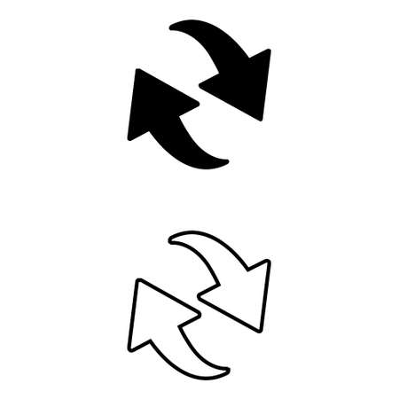 Reload icon vector set. Reset illustration sign collection. update symbol or logo.のイラスト素材