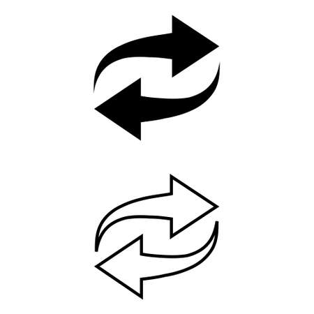 Reload icon vector set. Reset illustration sign collection. update symbol or logo.のイラスト素材