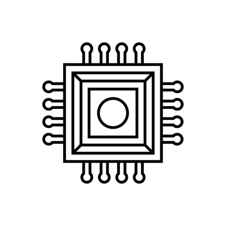 Chip vector icon set. Microchip illustration symbol collection. CPU sign. core logo.