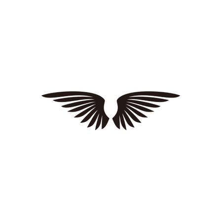 Angel wings icon vector. fly illustration sign collection. pilot symbol.のイラスト素材