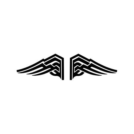 Angel wings icon vector. fly illustration sign collection. pilot symbol.のイラスト素材