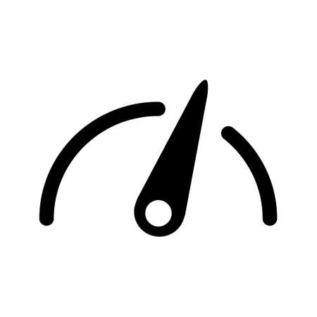 Speedometer icon vector. tachometer illustration sign. measuring device symbol. Display with measurement logo.のイラスト素材