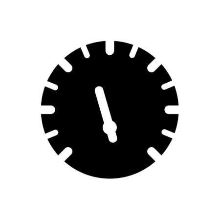 Speedometer icon vector. tachometer illustration sign. measuring device symbol. Display with measurement logo.のイラスト素材