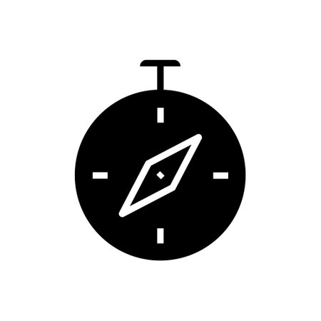 Compass Vector Icon. route illustration sign. road Symbol.のイラスト素材