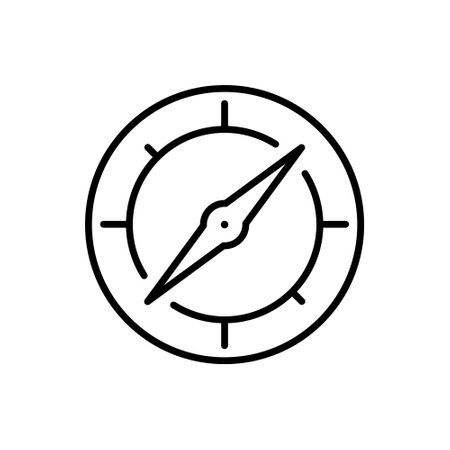 Compass Vector Icon. route illustration sign. road Symbol.のイラスト素材