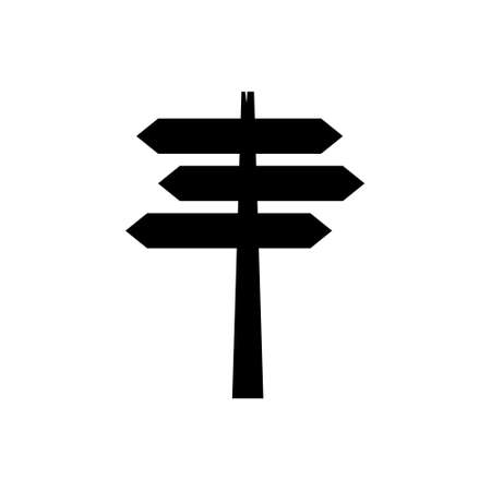 Direction board icon vector set. pointer illustration sign collection. route symbol.のイラスト素材