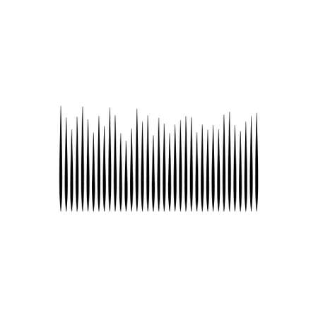 Radio Wave vector icon. Monochrome simple sound wave illustration sign. signal symbol or logo.のイラスト素材