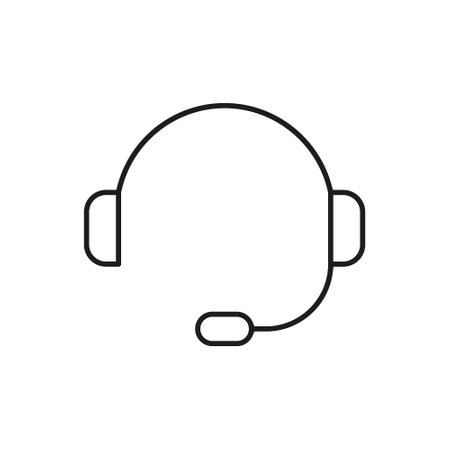 Headphone vector icon. Microphone illustration sign. Mic symbol.のイラスト素材
