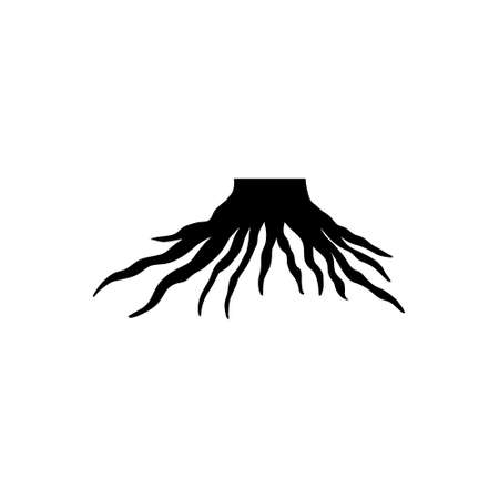 Root vector icon set. tree illustration sign collection. herbs symbol.のイラスト素材