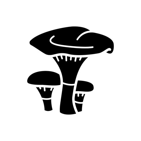 Mushroom vector icon. food illustration sign. fungus symbol or logo.のイラスト素材