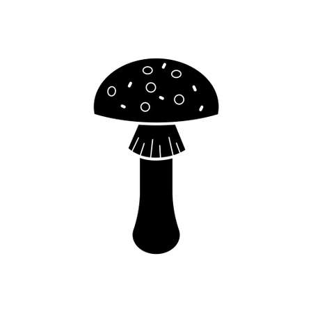Mushroom vector icon. food illustration sign. fungus symbol or logo.のイラスト素材