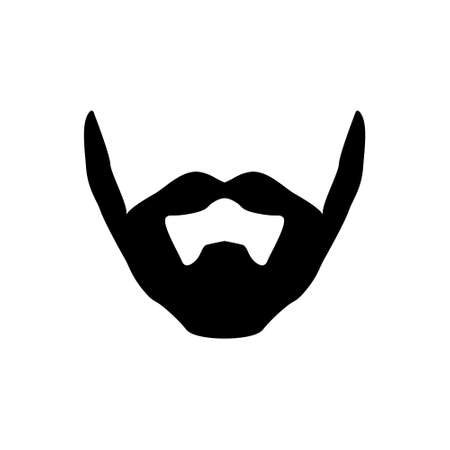 Beard icon vector. barbershop illustration sign. hairdresser symbol.のイラスト素材