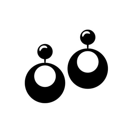 Earrings icon vector. jewelry illustration sign. bijouterie symbol or logo.のイラスト素材