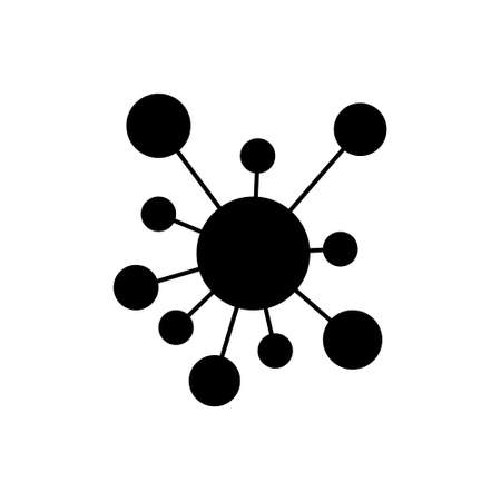 Molecule Icon vector. atom and electron illustration sign. Chemistry symbol or logo.のイラスト素材