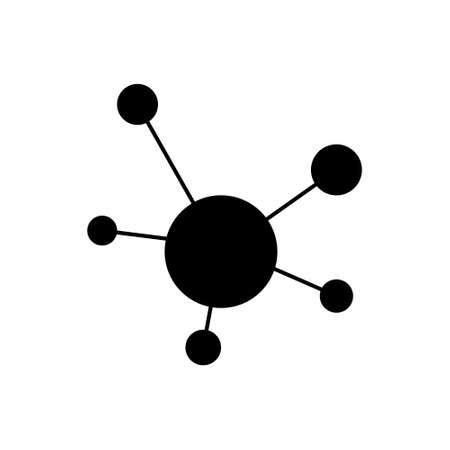 Molecule Icon vector. atom and electron illustration sign. Chemistry symbol or logo.のイラスト素材