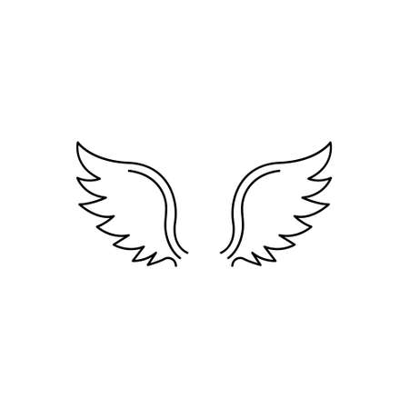 Angel wings icon vector. fly illustration sign collection. pilot symbol. wings logo.のイラスト素材