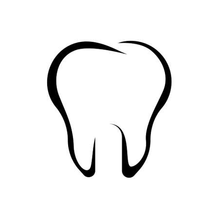 Tooth vector icon. dentist illustration sign. fang symbol or logo.のイラスト素材