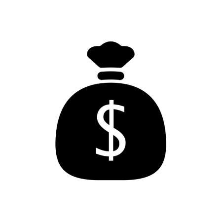 Money Bag vector icon. bank illustration symbol or sign. deposit logo.のイラスト素材