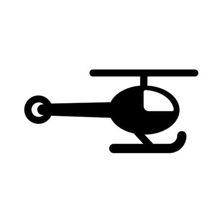 Helicopter vector icon. aircraft illustration sign. fly symbol. airline logo isolated on white background.のイラスト素材