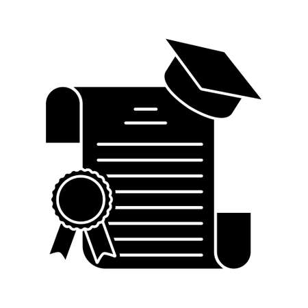 Diploma icon vector. certificate illustration sign. studies symbol.のイラスト素材