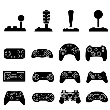 Video Game Controller icon vector. joystick illustration sign. manual control symbol or logo.のイラスト素材