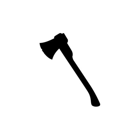 Ax icon vector. forester illustration sign. chop wood symbolのイラスト素材