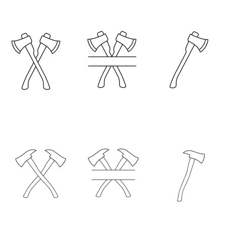 Ax icon vector. forester illustration sign. chop wood symbolのイラスト素材