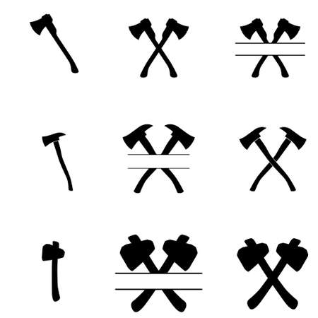 Ax icon vector. forester illustration sign. chop wood symbolのイラスト素材