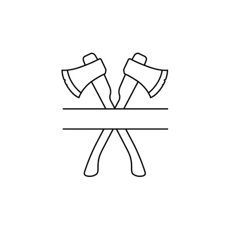 Ax icon vector. forester illustration sign. chop wood symbolのイラスト素材