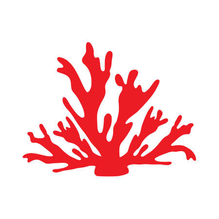 Coral icon vector. seaweed illustration sign. underwater world symbol or logo.のイラスト素材