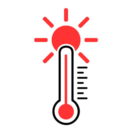 Hot icon vector. heat illustration sign. thermometer symbol. temperature logo.
