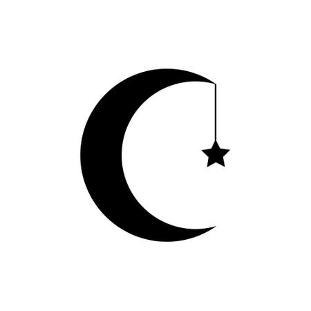 Moon and Stars icon vector set. Night illustration sign collection. dream symbol.のイラスト素材