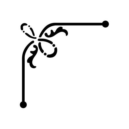 Corner vector icon set. frame illustration sign collection. vintage symbol. border logo.のイラスト素材