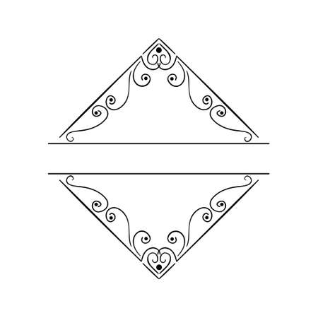 Decorative Frame icon vector. Border illustration sign collection. Vintage corner symbolのイラスト素材