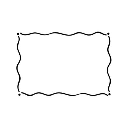 Decorative Frame icon vector. Border illustration sign collection. Vintage corner symbolのイラスト素材