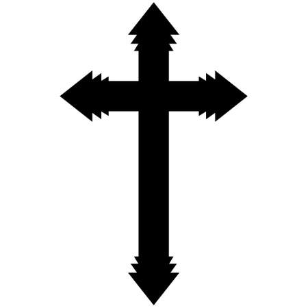 Cross icon vector set. Religion illustration sign collection. church symbol. jesus logo.のイラスト素材