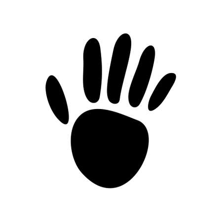 handprint icon vector. hand illustration sign. Hand Print symbol or logo.のイラスト素材