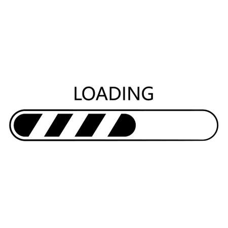 Loading icon vector set. Download illustration sign. download symbol. upload logo.のイラスト素材