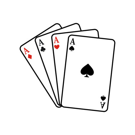 Playing cards vector icon set. poker illustration sign collection. casino symbols. gambling logo.