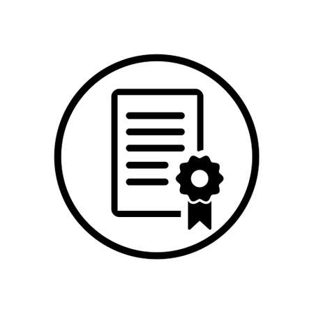 diploma icon vector. certificate illustration sign. studies symbol. document logo.のイラスト素材