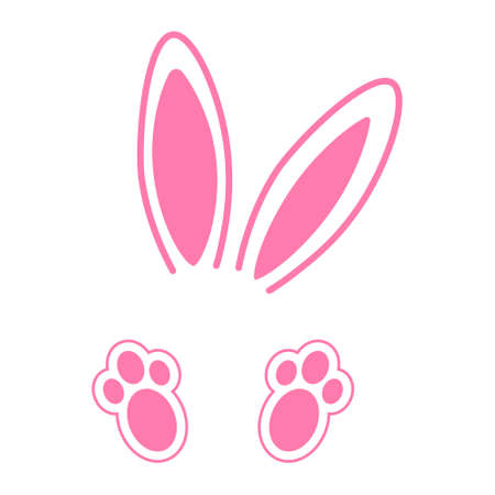 Rabbit icon vector set. Easter illustration sign collection.のイラスト素材