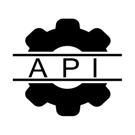 vector icon API. software integration illustration sign. application symbol.のイラスト素材
