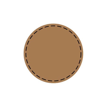 Leather patch icon vector set. Leather pattern illustration sign collection. Hat patch symbol or logo.のイラスト素材