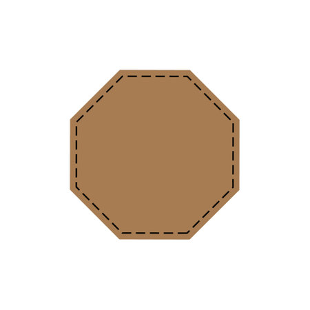 Leather patch icon vector set. Leather pattern illustration sign collection. Hat patch symbol or logo.のイラスト素材