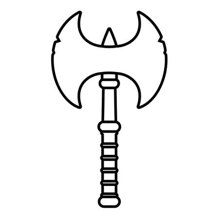 AX vector icon set. poleax illustration sign collection. weapon symbol or logo.のイラスト素材