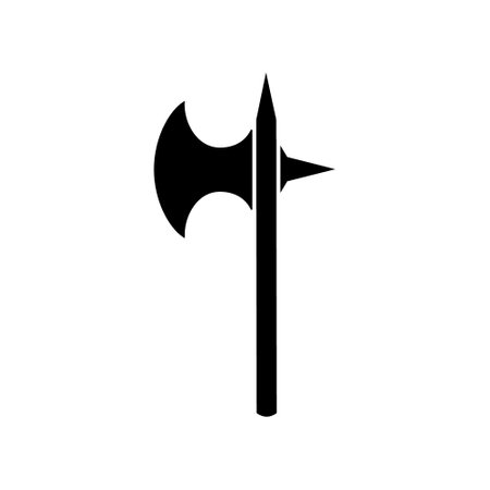 AX vector icon set. poleax illustration sign collection. weapon symbol or logo.のイラスト素材
