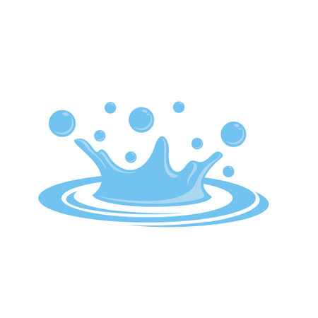 Water splash icon vector. drop illustration sign. ocean symbol. sea logo. water source mark.のイラスト素材