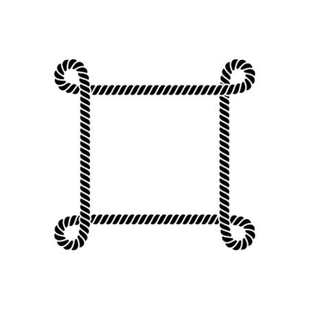 Rope icon vector. cable illustration sign. frame symbol or logo. knot mark.のイラスト素材