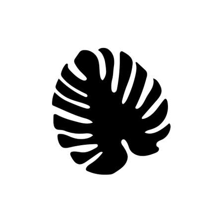 Monstera leaf icon vector. Tropical leaves illustration sign. Palm symbol or logo.のイラスト素材