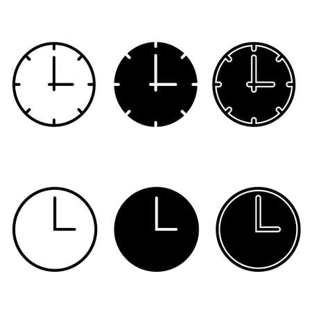 Wall Clock icon vector set. Time illustration sign collection.のイラスト素材